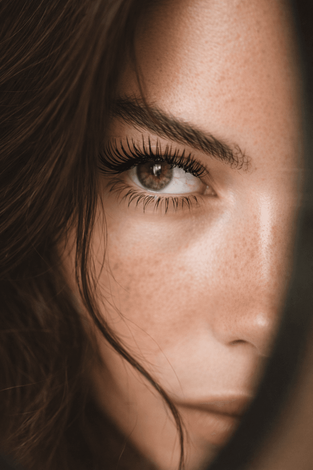 Wimpern vor der Behandlung